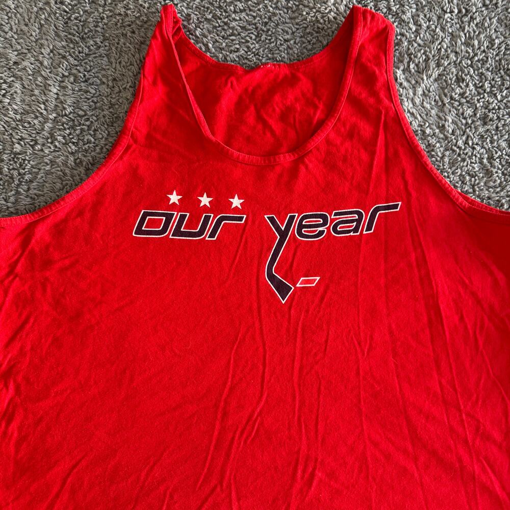Antigua NHL Washington Capitals Sleeveless "Our Year" Logo Cotton Shirt Men's L